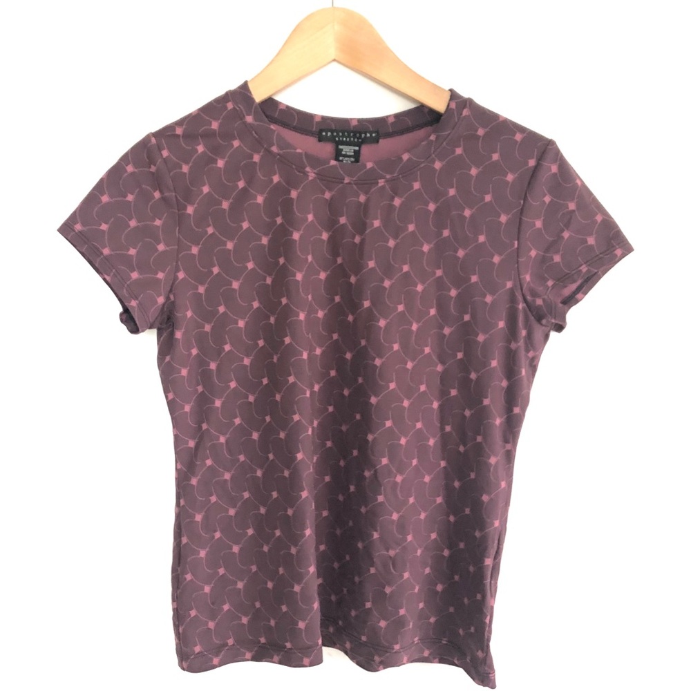 APOSTROPHE STRETCH Purple agro print Tee S…